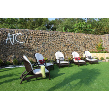 PE Rattan Sun Lounger Outdoor Furniture from Vietnam